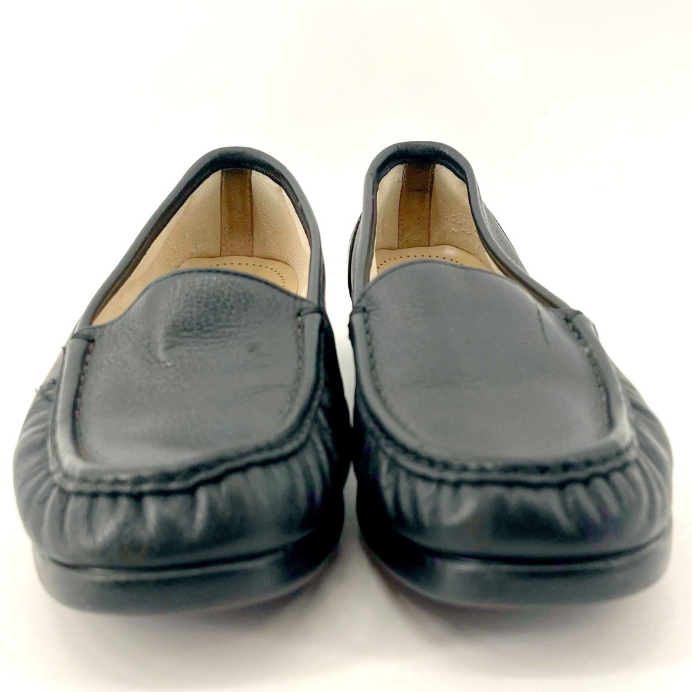 SAS Tripad Leather Loafers Womens 9.5 Black Slip On Moc Toe Professional Comfort - Picture 6 of 8